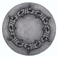 Round Knob with Barbed Wire, Pewter Oxide alt 0