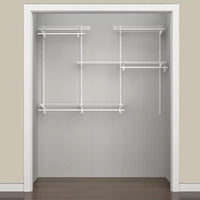 ShelfTrack Adjustable Closet Organizer 4' - 6' W, White alt 0