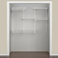 ShelfTrack Adjustable Closet Organizer 4' - 6' W, White alt 0