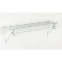 SuperSlide Ventilated Shelf Kit with Hang Rod 48" W x 12" D, White alt 0