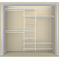 SuperSlide Closet Organizer Kit with Shoe Shelf 5' - 8' W Fixed Mount, White alt 0
