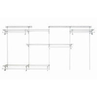 ShelfTrack Adjustable 4-Shelf Closet Organizer 5' - 8' W, White