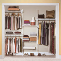 SuperSlide Closet Organizer Kit 5'- 8' W Fixed Mount, White