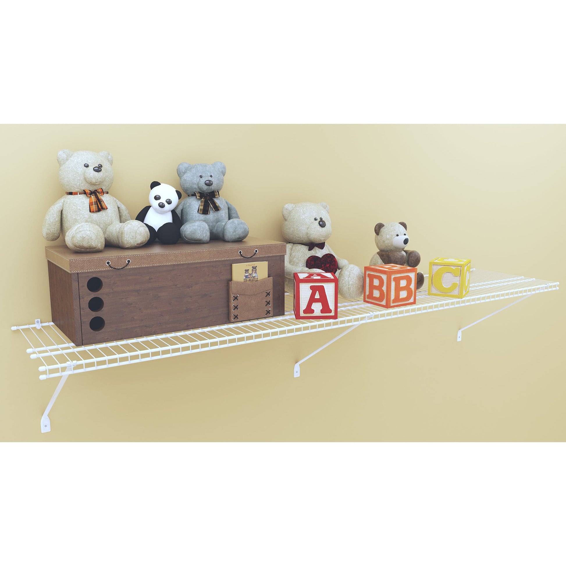 Wire Shelf Kit 72" W x 16" D, White alt 0