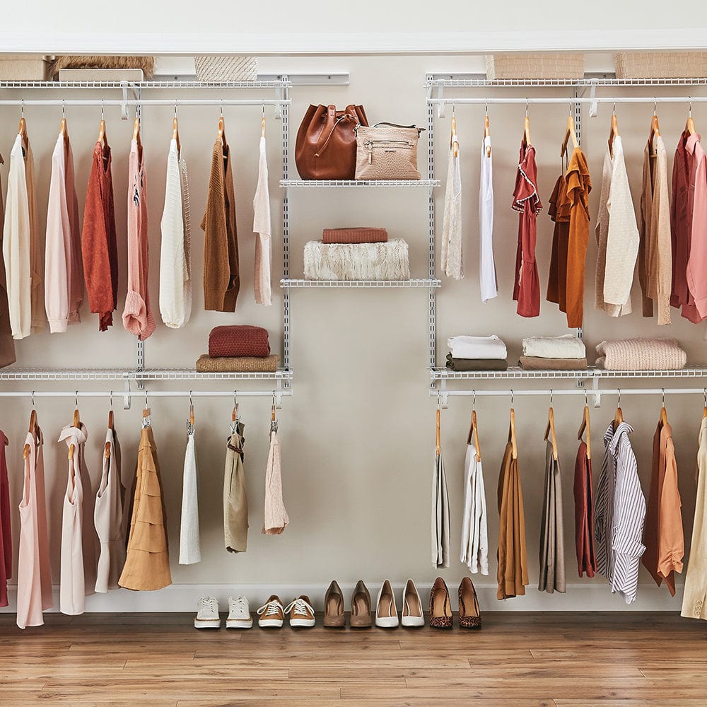 ShelfTrack 6-Shelf Adjustable Closet Organizer 7' - 10' W, White