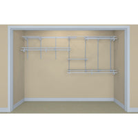 ShelfTrack Adjustable Closet Organizer 7' - 10' W, White alt 0