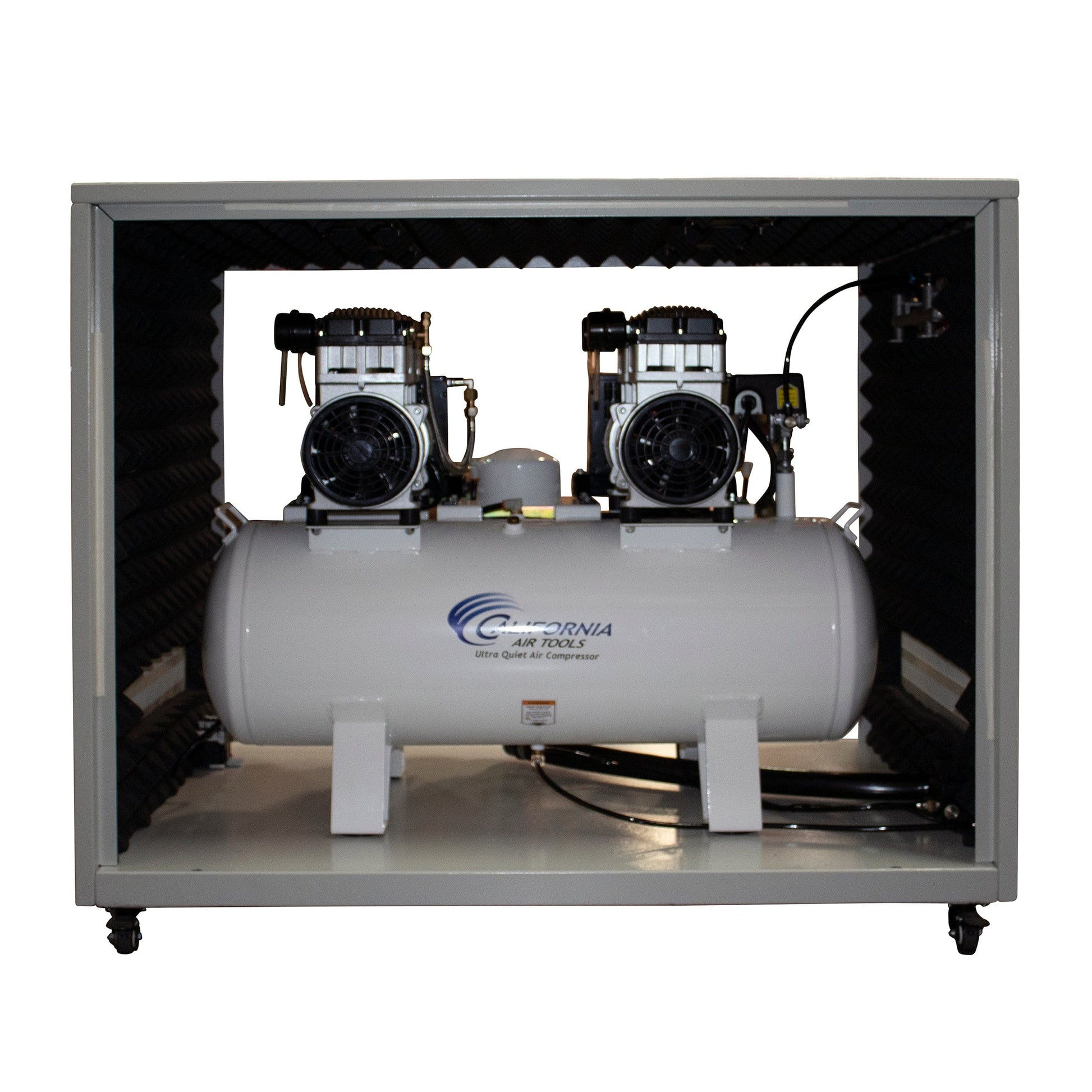 4HP 20 Gallon Oil-Free Compressor with Air Drying System and Auto Drain Valve in Soundproof Cabinet alt 0