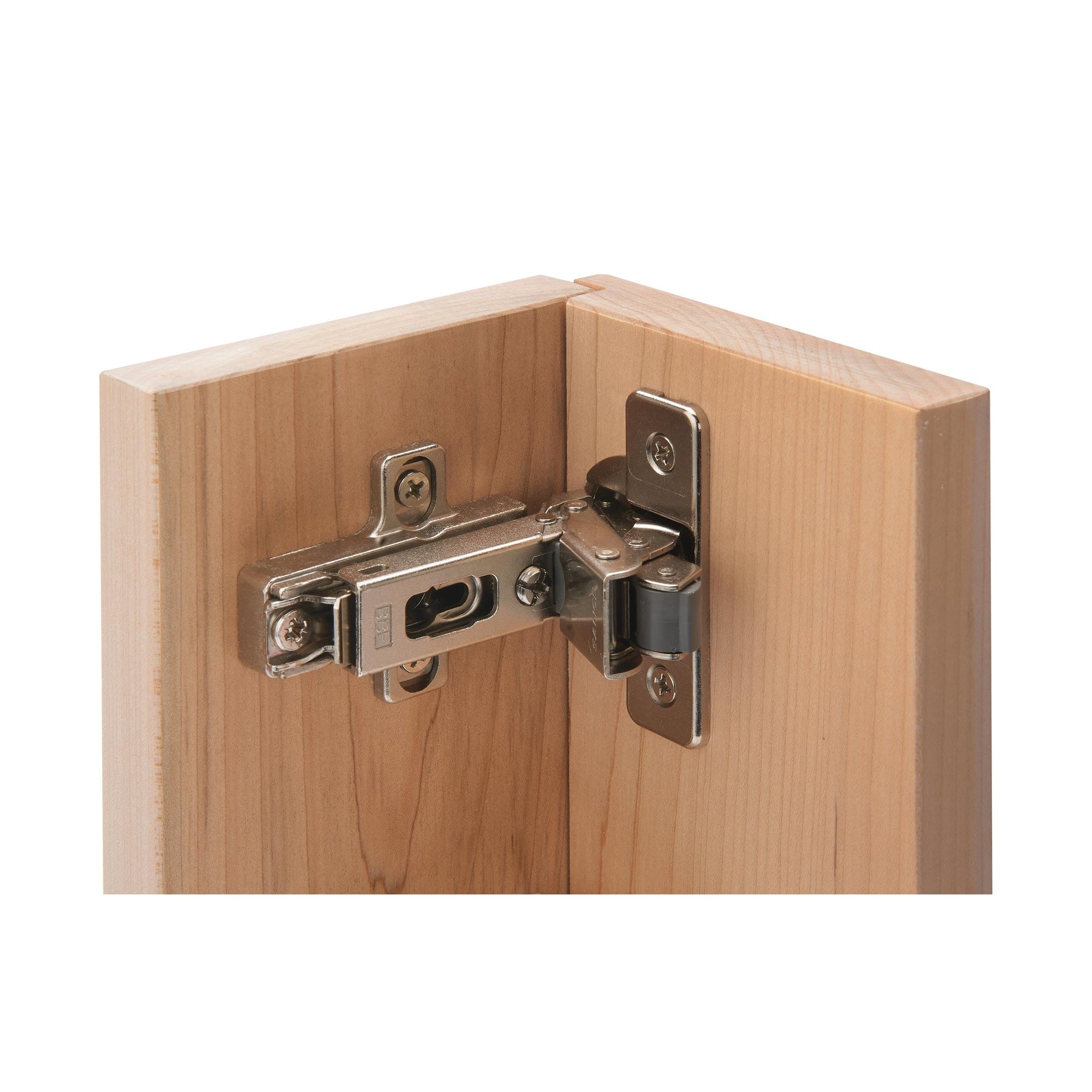 110° Soft Close 3/8" Lipped Hinge Nickel Finish Pair alt 0