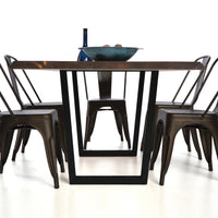 "V" Slab Legs 28" High Black Pair alt 0