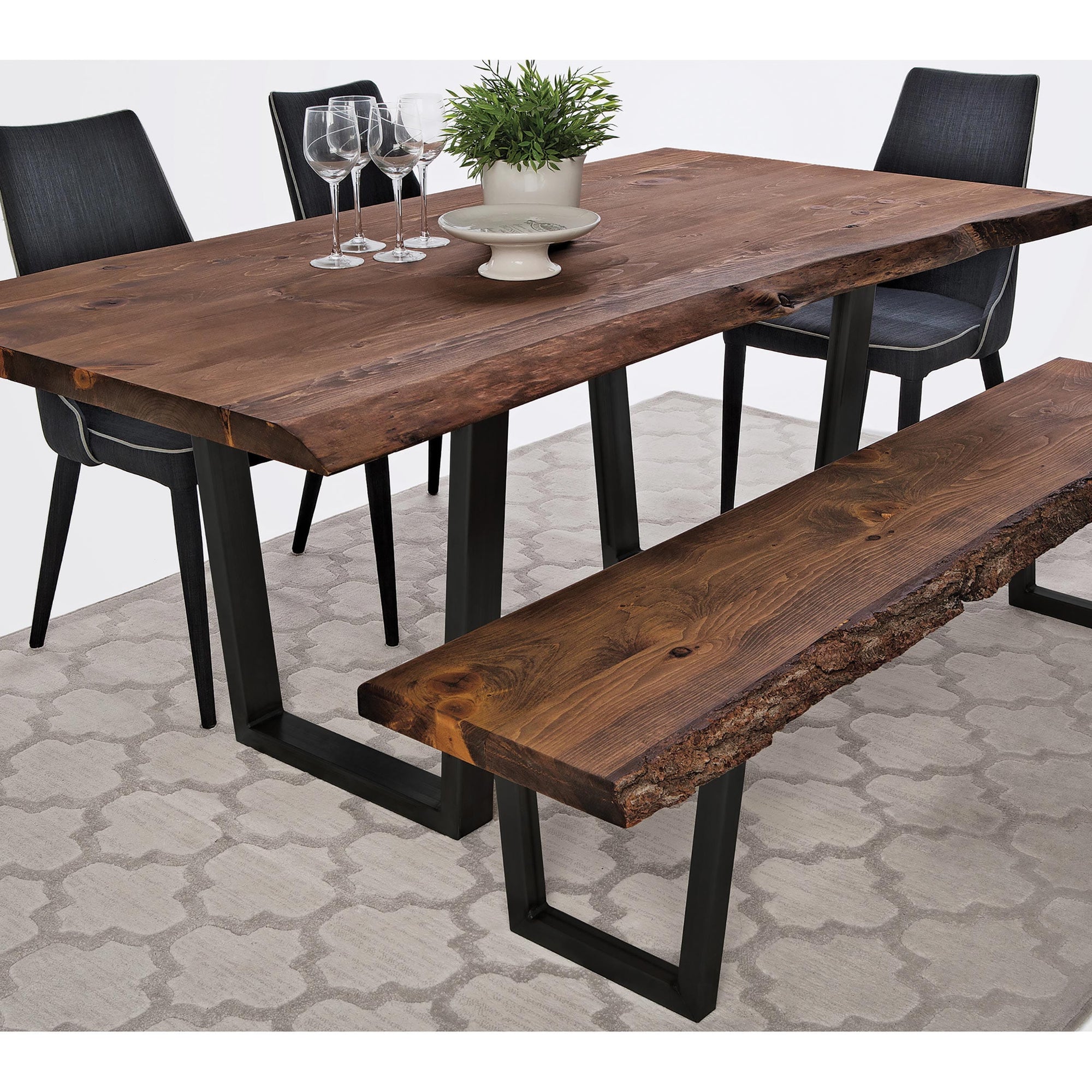 "V" Slab Legs 28" High Black Pair alt 0