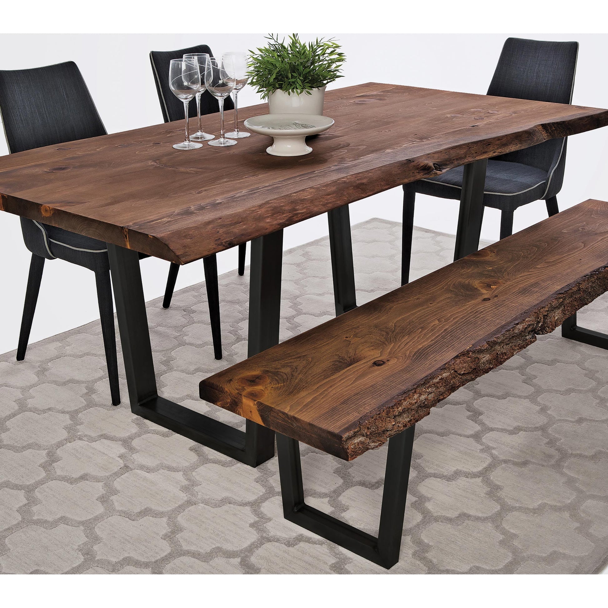 "V" Slab Legs 28" High Black Pair alt 0