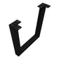 "V" Slab Legs 15" High Black Pair alt 0