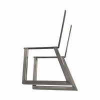 Bench Legs with Back Rest Raw Steel Pair alt 0