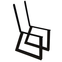 Bench Legs with Back Rest Black Pair alt 0