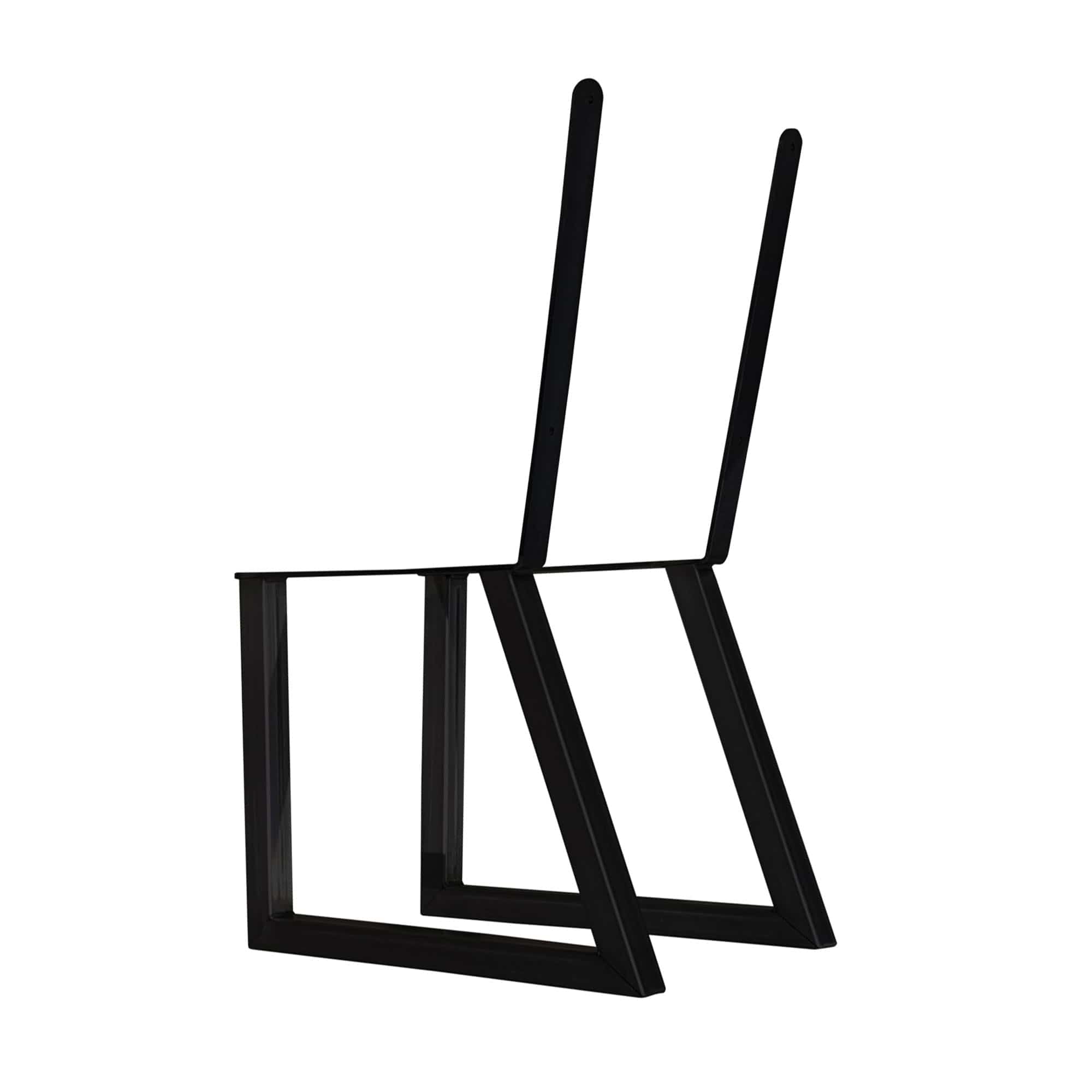 Bench Legs with Back Rest Black Pair alt 0