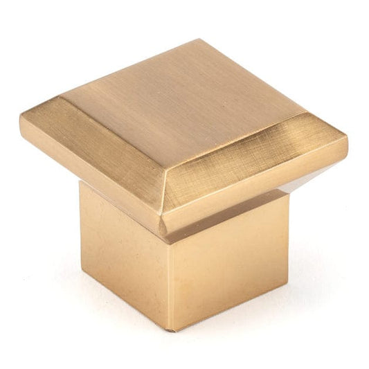 Transitional Knob, 1-11/32" x 1-11/32", Aurum Brushed Gold alt 0