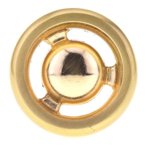 Eclectic Knob, 1-13/32" D, Satin Brass alt 0