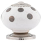 Eclectic Knob, 1-9/16" D, Chrome, White alt 0