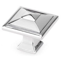 Transitional Knob, 1-1/2" x 1-1/2", Polished Nickel alt 0