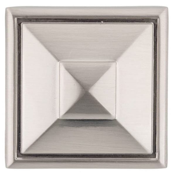 Transitional Knob, 1-1/2" x 1-1/2", Brushed Nickel alt 0