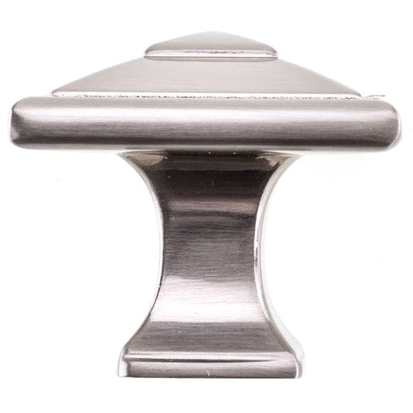 Transitional Knob, 1-1/2" x 1-1/2", Brushed Nickel alt 0