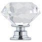 Contemporary Knob, 1-3/16" D, Chrome, Clear alt 0