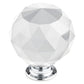 Contemporary Knob, 1-9/16" D, Crystal, Clear, Chrome alt 0