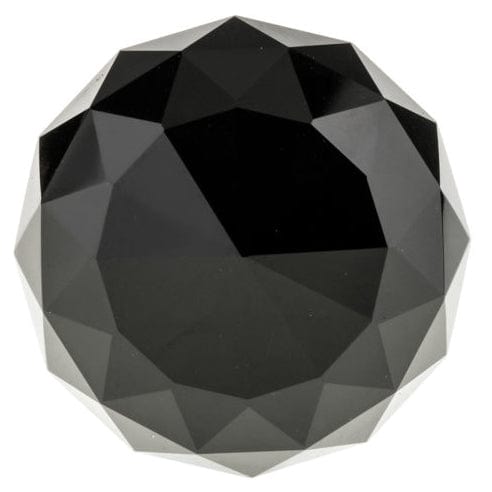 Contemporary Knob, 1-9/16" D, Chrome, Black alt 0