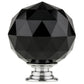 Contemporary Knob, 1-9/16" D, Chrome, Black alt 0