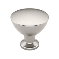 Contemporary Knob, 1-11/32" D, Brushed Nickel