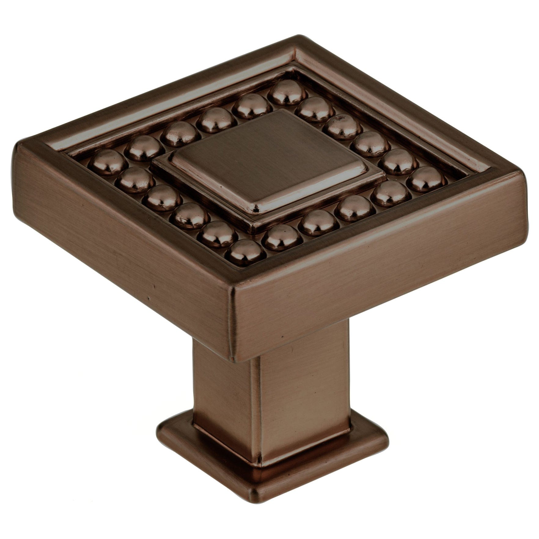 Transitional Knob, 1-5/16" x 1-5/16", Honey Bronze alt 0