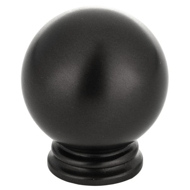 Traditional Knob, 1-3/16" D, Matte Black alt 0