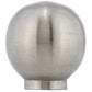 Contemporary Knob, 1-3/16" D, White, Brushed Nickel alt 0