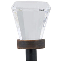 Traditional Knob, 3/4" D, Brushed Oil-Rubbed Bronze, Clear alt 0