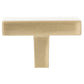 Contemporary Knob, 1-21/32" x 1-21/32", Champagne Bronze alt 0
