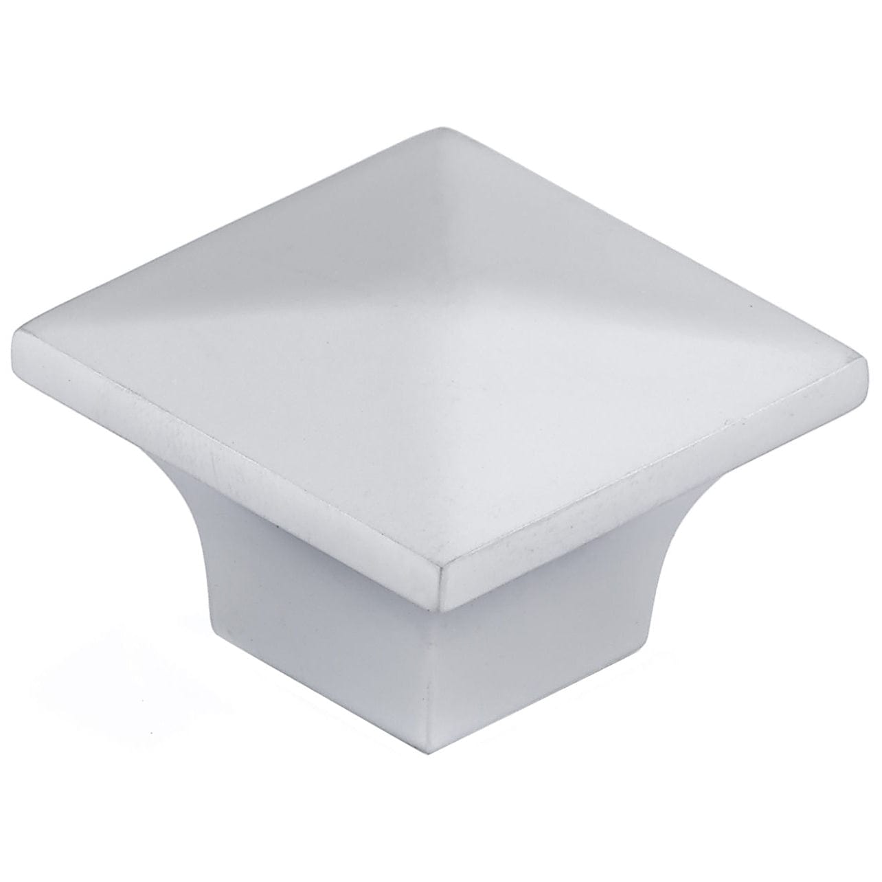 Contemporary Knob, 1-1/4" x 1-1/4", Matte Chrome alt 0