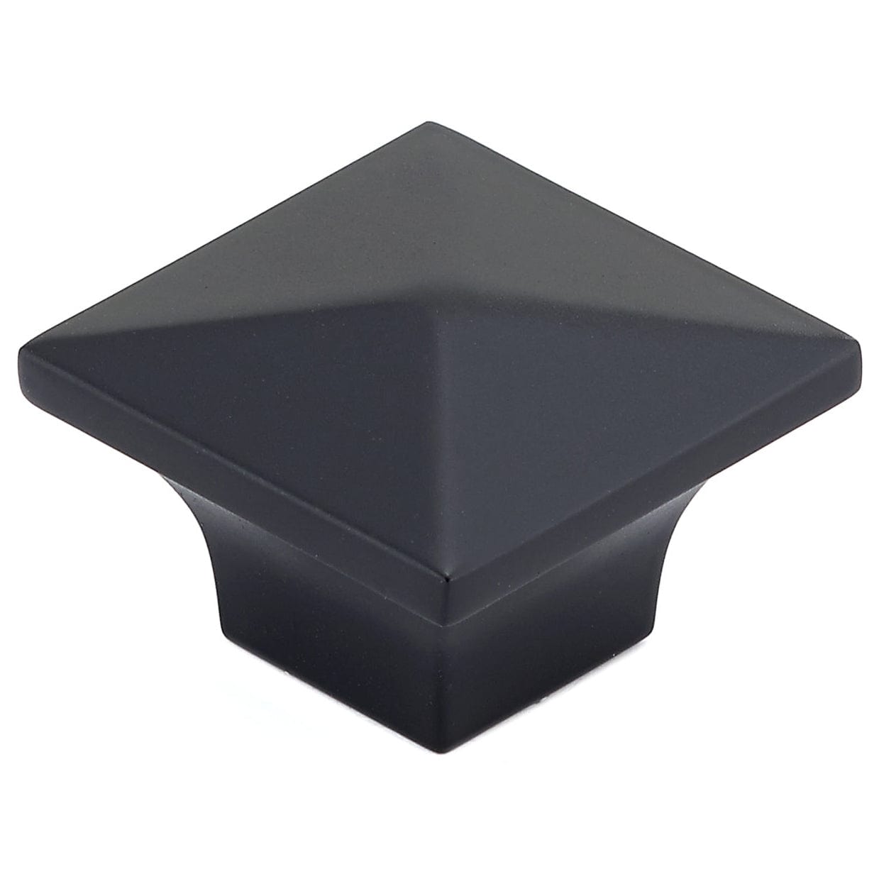 Contemporary Knob, 1-1/4" x 1-1/4", Matte Black alt 0