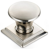 Traditional Knob, 1-1/4" x 1-1/4", Brushed Nickel alt 0