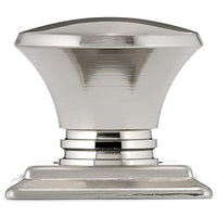Traditional Knob, 1-1/4" x 1-1/4", Brushed Nickel alt 0