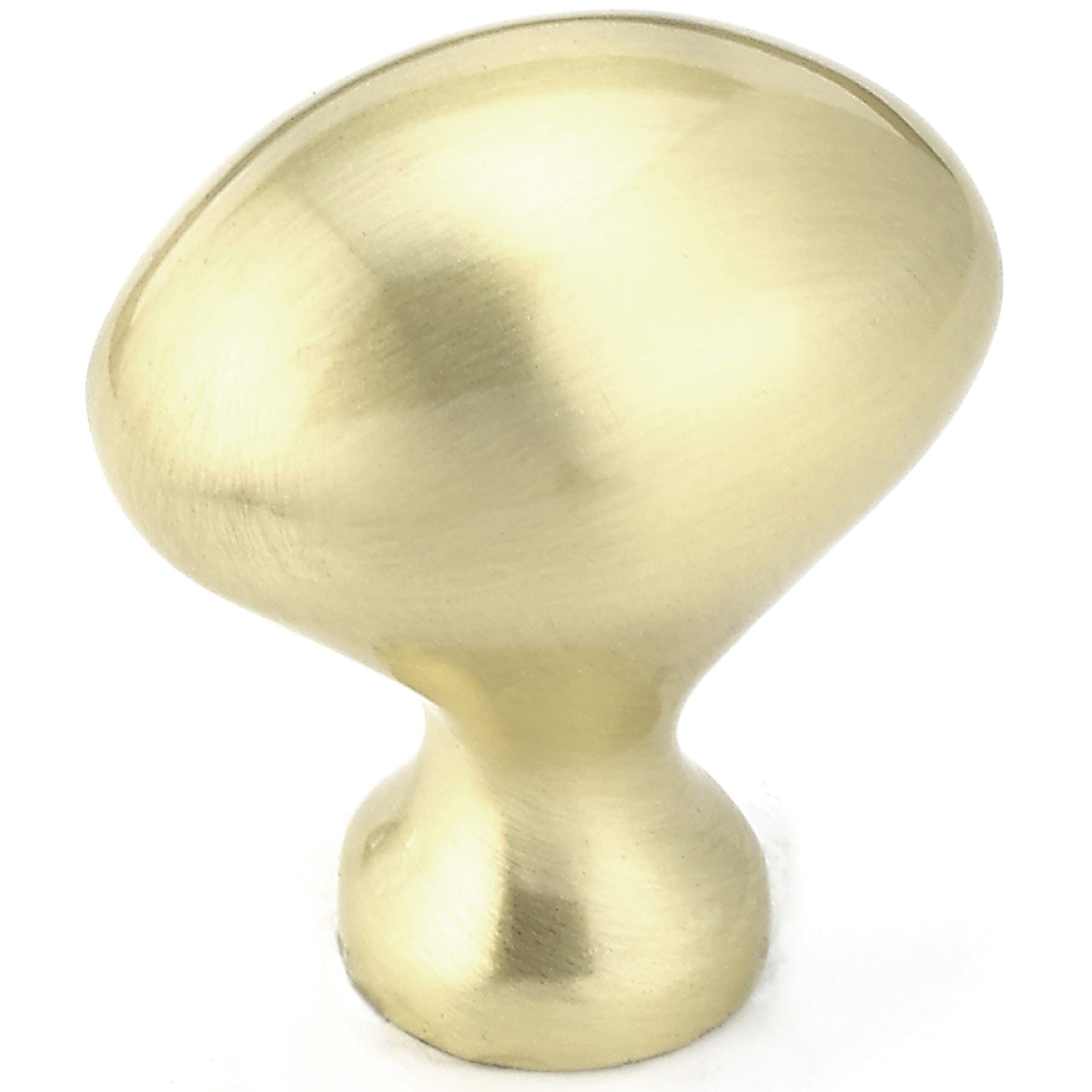 Traditional Knob, 1-3/16" x 25/32", Satin Brass alt 0