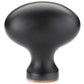 Traditional Knob, 1-9/16" x 7/8", Brushed Oil-Rubbed Bronze alt 0