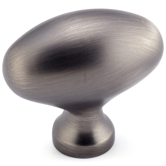 Traditional Knob, 1-31/32" x 1-3/32", Antique Nickel alt 0