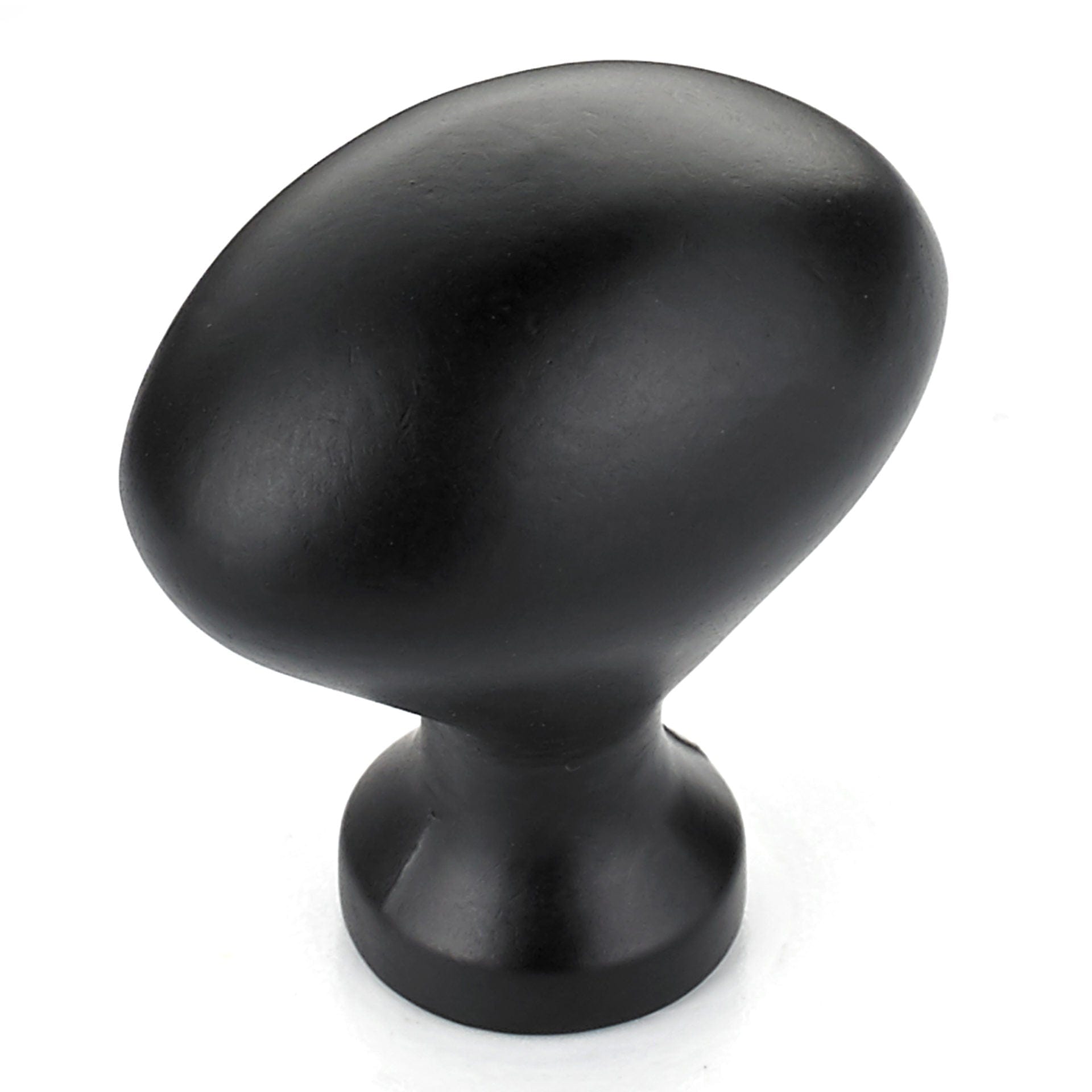 Traditional Knob, 1-3/16" x 25/32", Matte Black alt 0