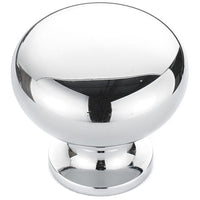 Traditional Knob, 1-1/4" D, Chrome alt 0