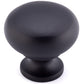 Traditional Knob, 1-1/4" D, Matte Black alt 0