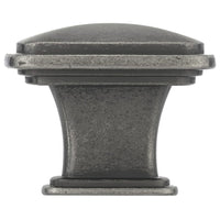 Transitional Knob, 1-7/32" x 1-7/32", Pewter alt 0
