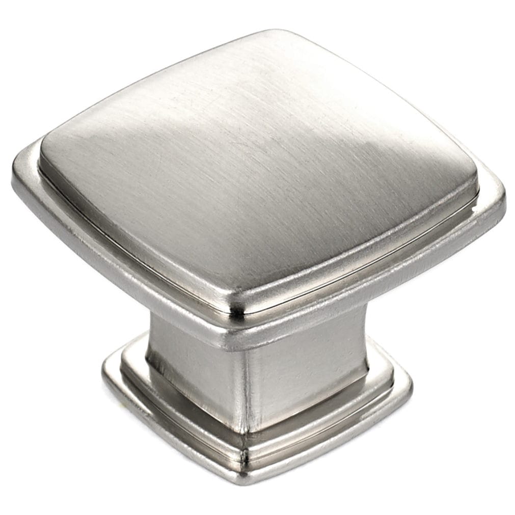 Transitional Knob, 1-7/32" x 1-7/32", Brushed Nickel alt 0