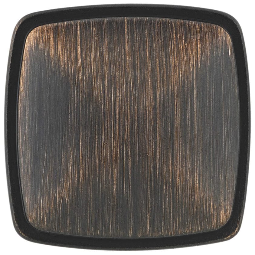 Transitional Knob, 1-7/32" x 1-7/32", Brushed Oil-Rubbed Bronze alt 0