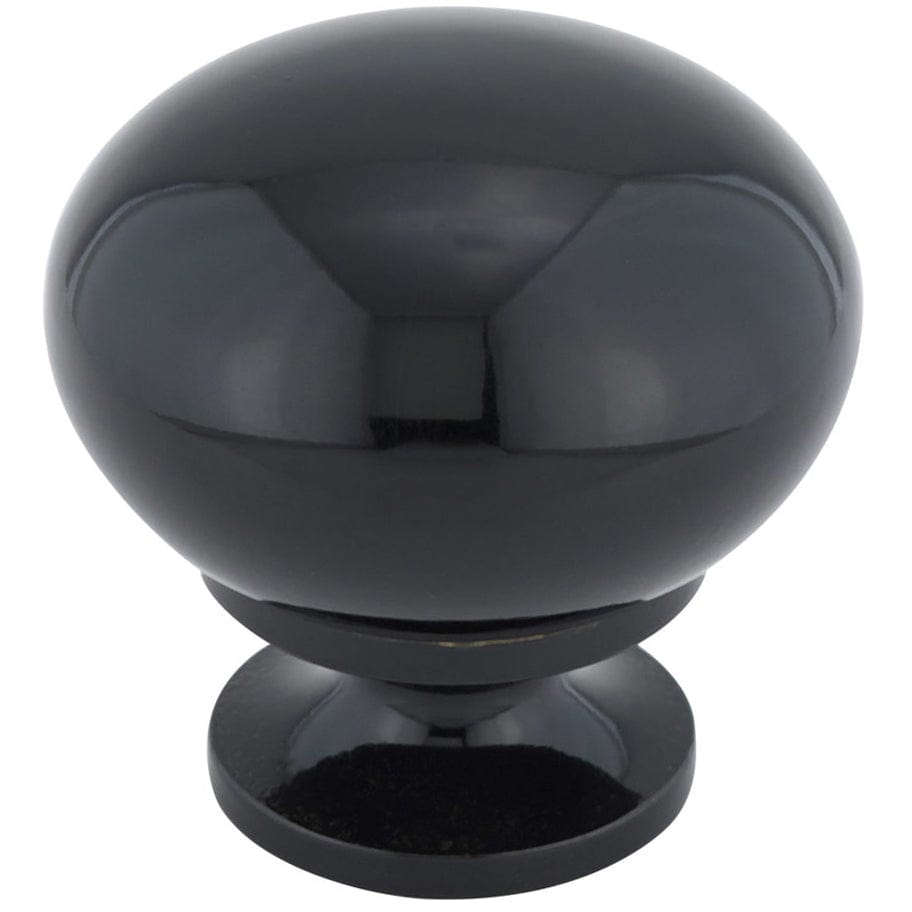 Traditional Knob, 1-1/4" D, Black alt 0