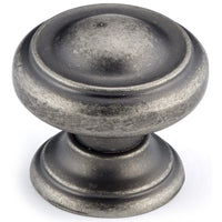 Traditional Knob, 1-3/16" D, Pewter alt 0